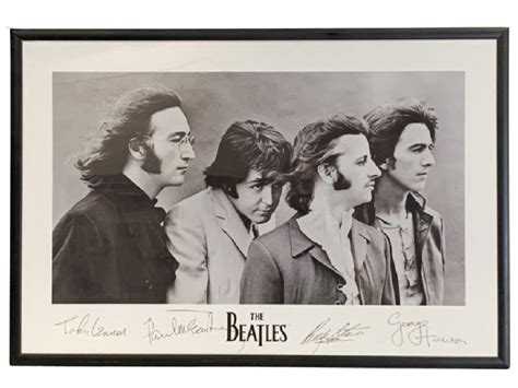 Sold Price The Beatles Signatures Poster Framed Wall Art 37