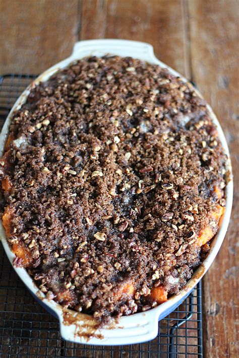 Sweet Potato Casserole With Pecan Brown Sugar Crumb Topping