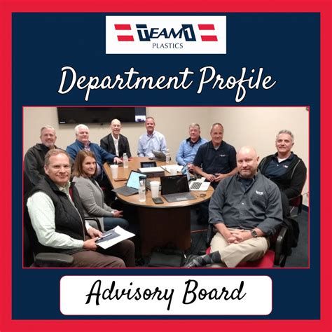Department Profile Advisory Board Team 1 Plastics