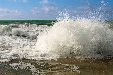 Shore Of The Caspian Sea Nature Chilly Blueish Photo Background And Picture For Free Download