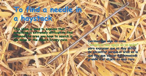 estantes en el aula idioms lxxxix to find a needle in a haystack