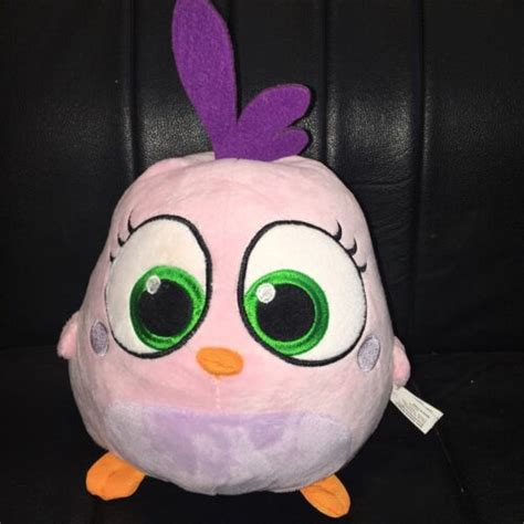 Angry Birds Hatchlings Zoe Pink Plush Stuffed Animal Toy 8 Green Eyes
