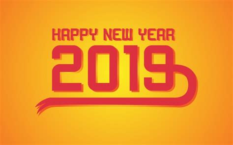 Premium Vector Happy New Year 2019