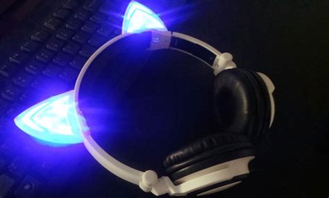 Jamsonic DJ Style Light Up Cat Ear Headphones Groupon