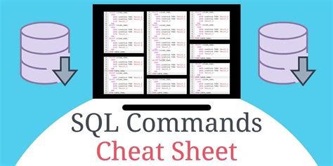 Find main tips in this sql reference. SQL Commands Cheat Sheet - Comparitech