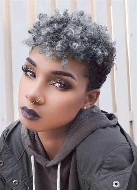 Short Afro Kinky Curly Grey Pony Tail Hairpiece Human White Grey Afro