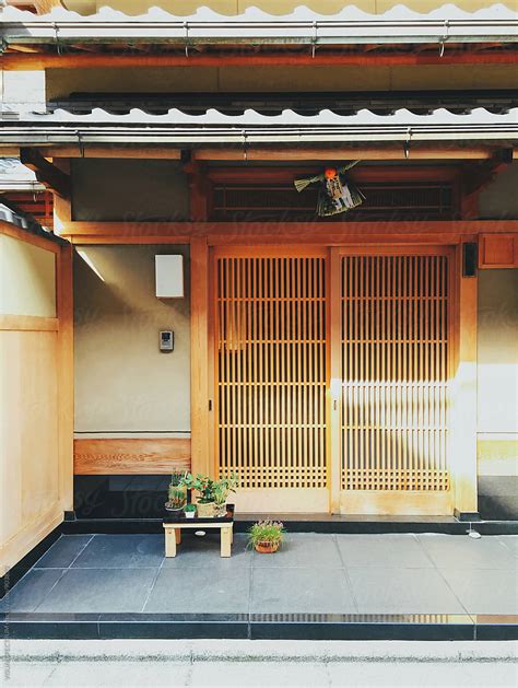 Japanese Architecture Traditional Kyoto House Entrance By Stocksy