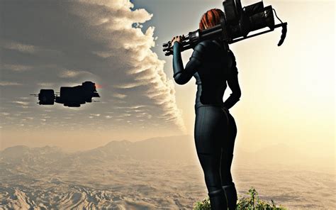 Sci Fi Women Warrior Woman Girl Girls Futuristic Artwork