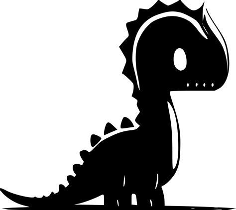 Dino Black And White Isolated Icon Vector Illustration 24142303 Vector Art At Vecteezy