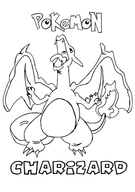 Pokemon coloring pages pikachu wearing hat coloring4free. Charizard coloring pages to download and print for free