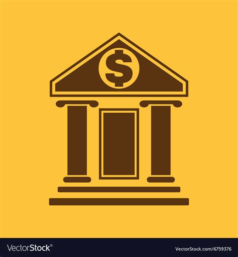 The Bank Icon Banking And Finance Symbol Flat Vector Image