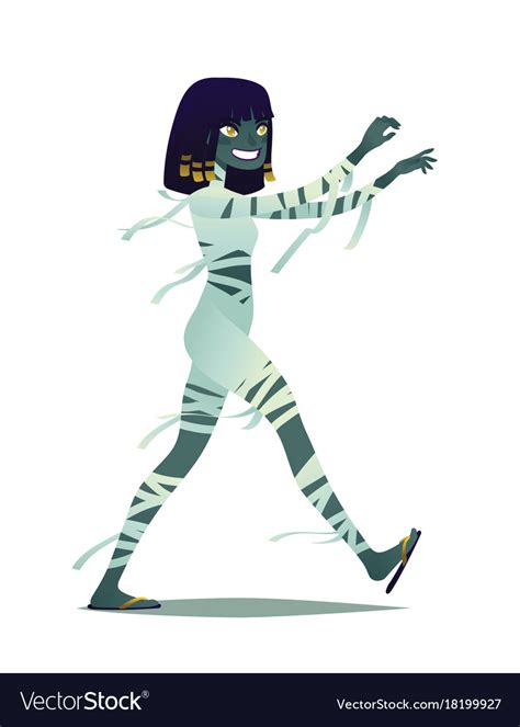 Mummy Girl Cute Young Woman In Style Of Undead Vector Image