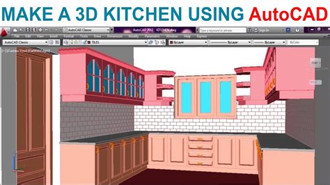 Modeling A Kitchen Using Autocad Part1 Youtube