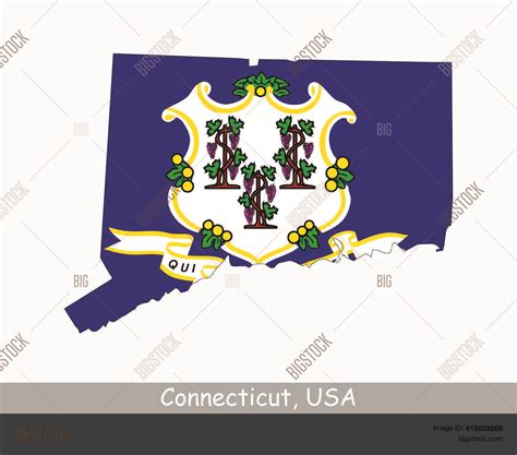 Connecticut Map Flag Vector And Photo Free Trial Bigstock