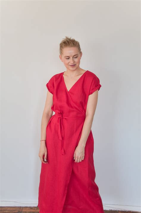 Red Linen Dress Linen Dresses For Women Linen Sundress Etsy