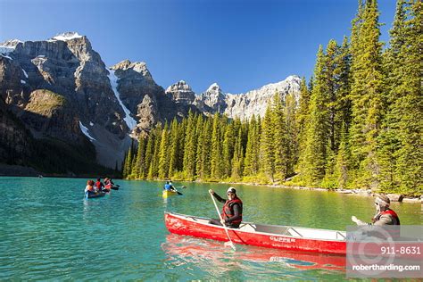 Moraine Lake Banff National Park Stock Photo