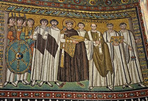The Mosaic Of Emperor Justinian And His Retinue Basilica Flickr