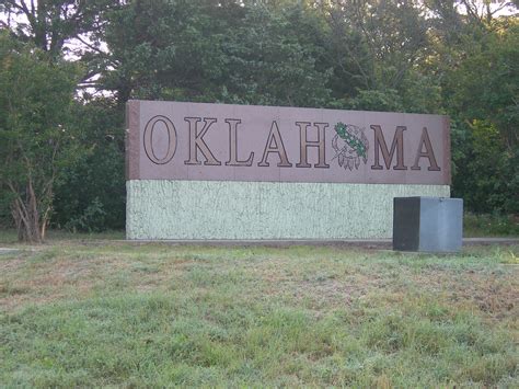 Oklahoma Welcome Sign I 35 Northbound At Marrieta Flickr