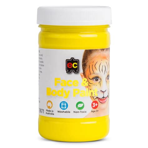 Ec Face And Body Paint Yellow 175ml Face Paint