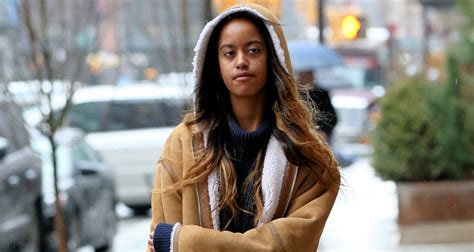 As a young member of the first family, she. Malia Obama Bundles Up For the Commute to Work! | Malia ...