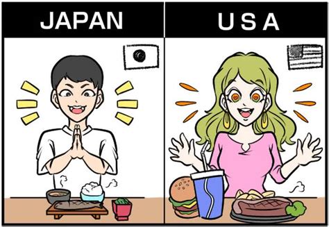 Ilustrador Japonês Mostra 7 Diferenças Entre Os Eua E O Japão