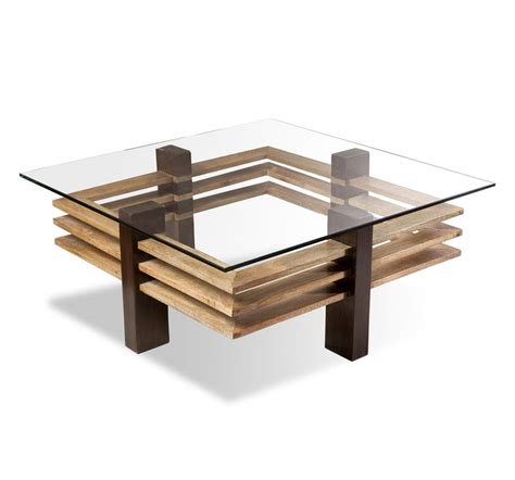 Mid century modern coffee table: Maverick Modern Solid Chunky Wood Coffee Table | Kathy Kuo ...