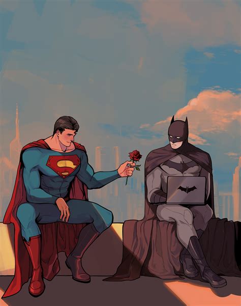 batman superman bruce wayne and clark kent dc comics and 2 more drawn by xxsanwenyu betabooru
