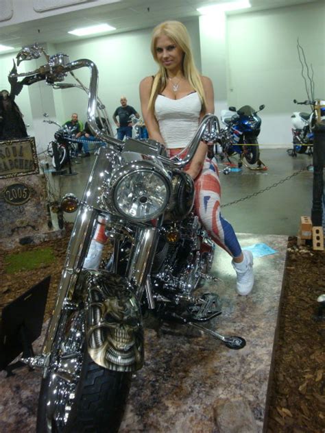 Spring Motorcycle Show Playboy Model Angelina Polska A Photo On