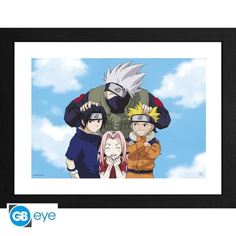 Naruto Shippuden Photo Team 7 Inramad Affisch