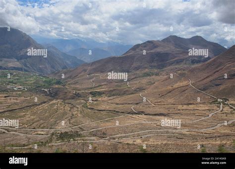 The Winding Road From The Andes To The Amazon Chachapoyas Peru Stock