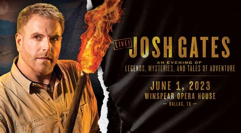 Josh Gates An Evening Of Legends Mysteries And Tales Of Adventure