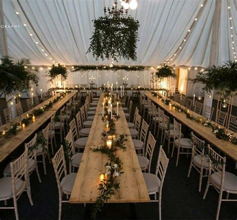 The Beautiful Marquee At Middleton Lodge All Set For The Evening With