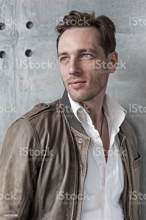 Handsome Male Fashion Model Stock Photo Download Image Now Leather
