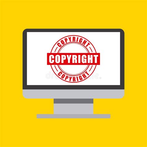 Computer Icon Copyright Design Vector Graphic Stock Illustration