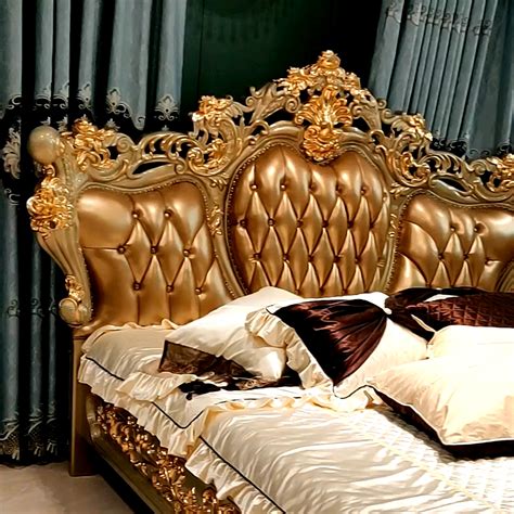 New Classic Bedroom Furnituregold Color King Bed Buy Classic Bedroom