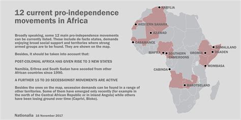 Independence Movements Map