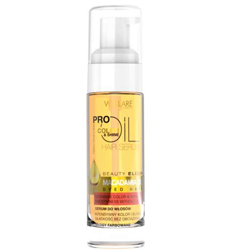 Hair care essence oil super curl defining booster hair fixing perfume treatment. VOLLARÉ - PRO OIL - COLOR & SHINE - HAIR SERUM CONCENTRATED