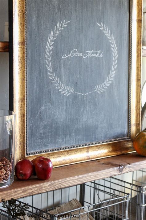 Picture Frame To Chalkboard The Wood Grain Cottage