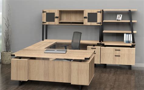 U Shaped Desks Maximize Work Space Front Desk Office