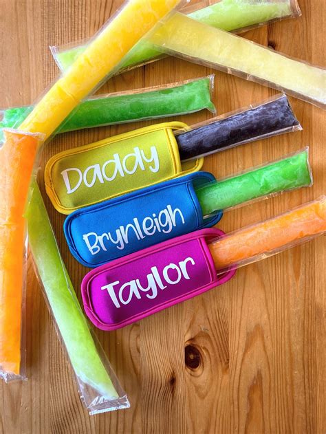 Personalized Popsicle Holder Kid Popsicle Sleeve Adult Etsy