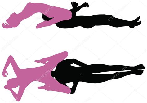 Silueta Con Posiciones De Kama Sutra Sobre Fondo Blanco Vector Gr Fico Vectorial Istanbul