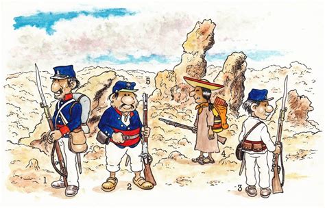 La Guerra Del Pacífico 1879 1884 Perú Bolivia Y Chile Dibujo De