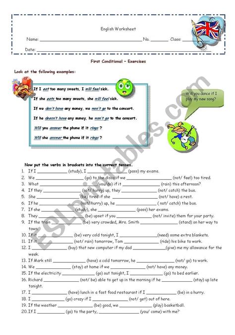 First Conditional Exercises Esl Worksheet By Celiamaria