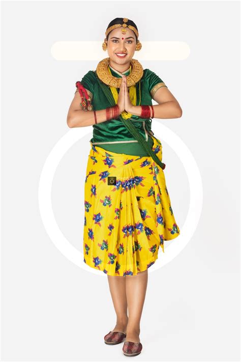 Full Figure Photo Of Nepali Girl Wearing Traditional Nepali Dress And Doing Namaste Photos Nepal