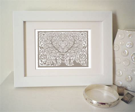 Miniature Adam And Eve Heart Print By Glyn West Design