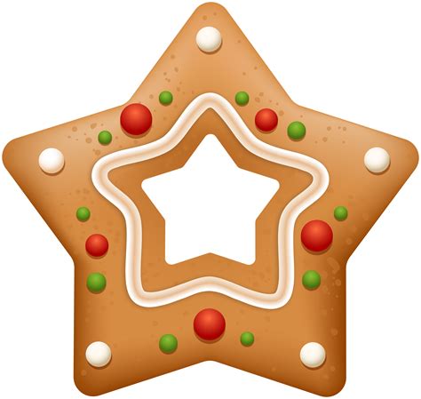 Christmas cookies vector clipart and illustrations (22,669). Gingerbread Star Cookie Clip Art | Gallery Yopriceville ...