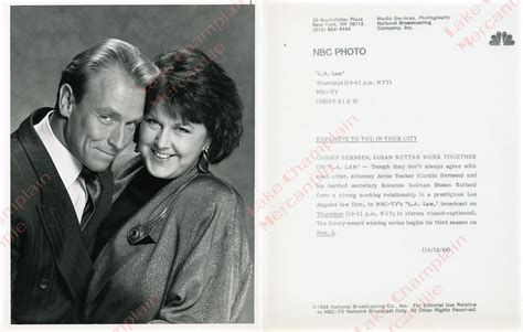 La Law Press Photo 7x9 Corbin Bernsen Susan Ruttan 1988 Ebay