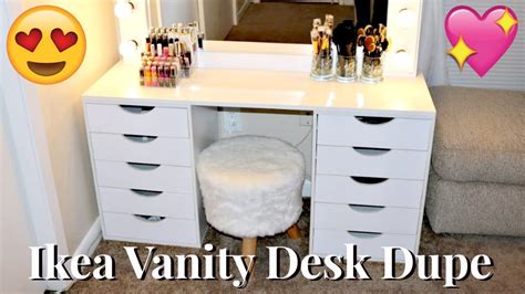 Creating my diy ikea alex vanity has seriously added joy into my everyday life. DIY Ikea Vanity Dupe | $100 | Ikea makeup vanity, Diy ...