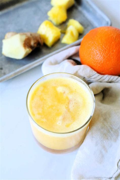 Pineapple Orange Juice Drink Blender Juicer Delightful Mom Food