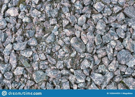 Crushed Stone Texture Stock Image Image Of Large Gray 183644459